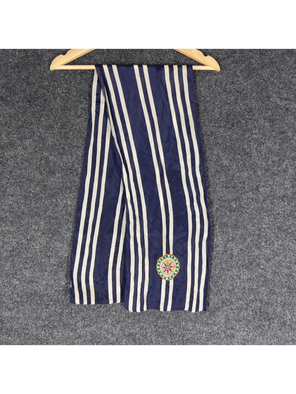 Unbranded Scarf Women Blue Striped Rectangle Scarf Multifunctional Casual